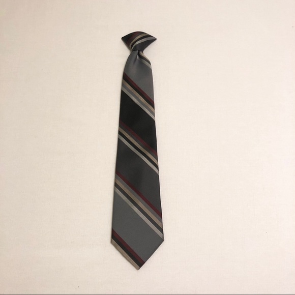 S&Q Clothiers Clip On Tie - Striped - Picture 2 of 8